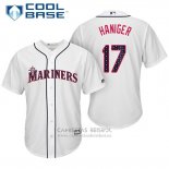 Camiseta Beisbol Hombre Seattle Mariners 2017 Estrellas y Rayas Mitch Haniger Blanco Cool Base