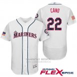 Camiseta Beisbol Hombre Seattle Mariners 2017 Estrellas y Rayas Robinson Cano Blanco Flex Base
