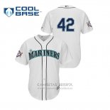 Camiseta Beisbol Hombre Seattle Mariners 2019 Jackie Robinson Day Cool Base Blanco