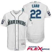 Camiseta Beisbol Hombre Seattle Mariners 22 Robinson Cano Blanco 2017 Flex Base