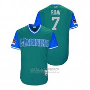 Camiseta Beisbol Hombre Seattle Mariners Andrew Romine 2018 LLWS Players Weekend Romi Verde