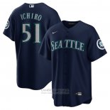 Camiseta Beisbol Hombre Seattle Mariners Ichiro Suzuki Alterno Replica Azul