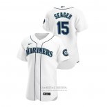 Camiseta Beisbol Hombre Seattle Mariners Kyle Seager Autentico 2020 Primera Blanco