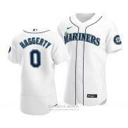 Camiseta Beisbol Hombre Seattle Mariners Sam Haggerty Autentico Primera Blanco