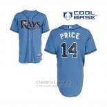 Camiseta Beisbol Hombre Tampa Bay Rays David Price Azul Cool Base Jugador