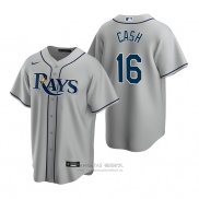 Camiseta Beisbol Hombre Tampa Bay Rays Kevin Cash Replica Road Gris