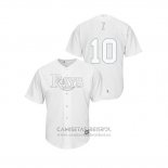 Camiseta Beisbol Hombre Tampa Bay Rays Mike Zunino 2019 Players Weekend Replica Blanco