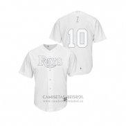 Camiseta Beisbol Hombre Tampa Bay Rays Mike Zunino 2019 Players Weekend Replica Blanco