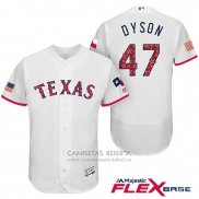 Camiseta Beisbol Hombre Texas Rangers 2017 Estrellas y Rayas Sam Dyson Blanco Flex Base