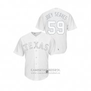 Camiseta Beisbol Hombre Texas Rangers Brett Martin 2019 Players Weekend Replica Blanco