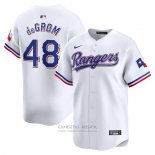 Camiseta Beisbol Hombre Texas Rangers Jacob deGrom Primera Limited Blanco