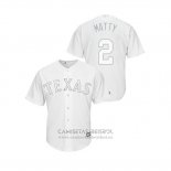 Camiseta Beisbol Hombre Texas Rangers Jeff Mathis 2019 Players Weekend Replica Blanco