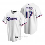 Camiseta Beisbol Hombre Texas Rangers Justin Foscue Replica 2020 Blanco