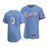 Camiseta Beisbol Hombre Texas Rangers Leody Taveras 3 Autentico Alterno Azul