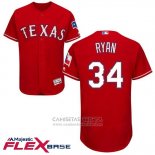 Camiseta Beisbol Hombre Texas Rangers Nolan Ryan Autentico Collection Flex Base Scarlet