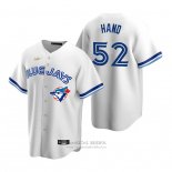Camiseta Beisbol Hombre Toronto Blue Jays Brad Hand Cooperstown Collection Primera Blanco Azul