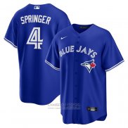 Camiseta Beisbol Hombre Toronto Blue Jays George Springer Alterno Replica Azul