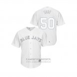 Camiseta Beisbol Hombre Toronto Blue Jays Justin Shafer 2019 Players Weekend Replica Blanco