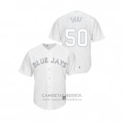 Camiseta Beisbol Hombre Toronto Blue Jays Justin Shafer 2019 Players Weekend Replica Blanco