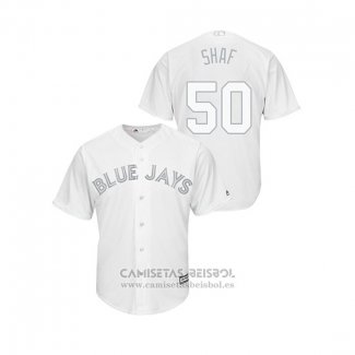 Camiseta Beisbol Hombre Toronto Blue Jays Justin Shafer 2019 Players Weekend Replica Blanco