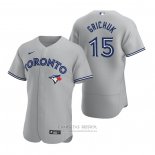 Camiseta Beisbol Hombre Toronto Blue Jays Randal Grichuk Autentico 2020 Road Gris