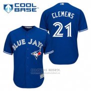 Camiseta Beisbol Hombre Toronto Blue Jays Roger Clemens 21 Azul Alterno Cool Base