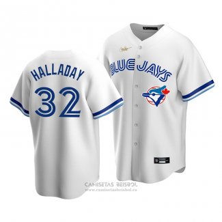 Camiseta Beisbol Hombre Toronto Blue Jays Roy Halladay Cooperstown Collection Primera Blanco