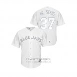 Camiseta Beisbol Hombre Toronto Blue Jays Teoscar Hernandez 2019 Players Weekend Replica Blanco