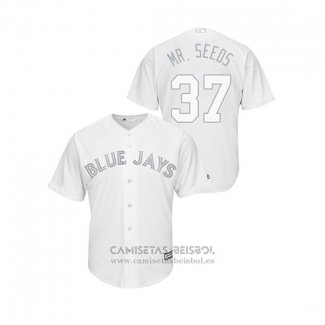 Camiseta Beisbol Hombre Toronto Blue Jays Teoscar Hernandez 2019 Players Weekend Replica Blanco