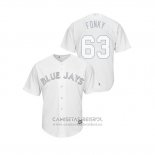 Camiseta Beisbol Hombre Toronto Blue Jays Wilmer Font 2019 Players Weekend Replica Blanco