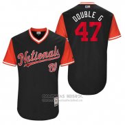 Camiseta Beisbol Hombre Washington Nationals 2017 Little League World Series Gio Gonzalez Azul