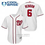 Camiseta Beisbol Hombre Washington Nationals Anthony Rendon 6 Blanco Primera Cool Base