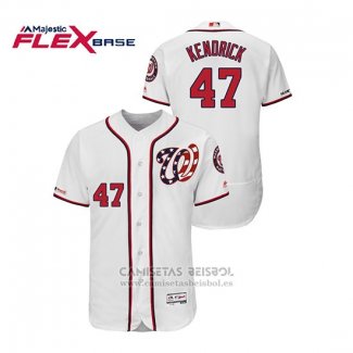 Camiseta Beisbol Hombre Washington Nationals Howie Kendrick Autentico Flex Base Blanco