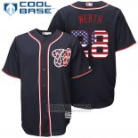 Camiseta Beisbol Hombre Washington Nationals Jayson Werth Stars Stripes Cool Base Azul