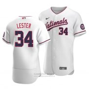 Camiseta Beisbol Hombre Washington Nationals Jon Lester Alterno Autentico Blanco