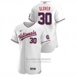 Camiseta Beisbol Hombre Washington Nationals Koda Glover Autentico 2020 Alterno Blanco