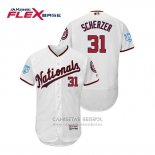 Camiseta Beisbol Hombre Washington Nationals Max Scherzer Flex Base Entrenamiento de Primavera 2019 Blanco