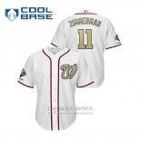 Camiseta Beisbol Hombre Washington Nationals Ryan Zimmerman 2019 Gold Program Cool Base Blanco