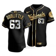 Camiseta Beisbol Hombre Washington Nationals Sean Doolittle Golden Edition Autentico Negro Oro