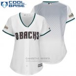 Camiseta Beisbol Mujer Arizona Diamondbacks 2017 Postemporada Blanco Cool Base