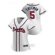 Camiseta Beisbol Mujer Atlanta Braves Freddie Freeman 2020 Replica Primera Blanco