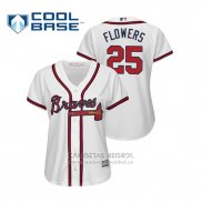 Camiseta Beisbol Mujer Atlanta Braves Tyler Flowers Cool Base Primera 2019 Blanco