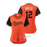 Camiseta Beisbol Mujer Baltimore Orioles Steve Wilkerson 2018 LLWS Players Weekend Breeze Orange