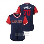 Camiseta Beisbol Mujer Boston Red Sox Ryan Brasier 2018 LLWS Players Weekend Brasier Azul