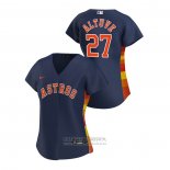 Camiseta Beisbol Mujer Houston Astros Jose Altuve 2020 Replica Alterno Azul