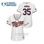 Camiseta Beisbol Mujer Minnesota Twins Michael Pineda 2019 Postemporada Cool Base Blanco