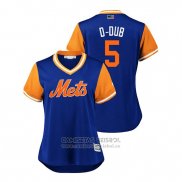 Camiseta Beisbol Mujer New York Mets David Wright 2018 LLWS Players Weekend D Dub Azul