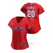 Camiseta Beisbol Mujer Philadelphia Phillies Mike Schmidt 2020 Replica Alterno Rojo