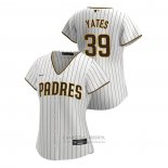 Camiseta Beisbol Mujer San Diego Padres Kirby Yates Replica 2020 Primera Blanco