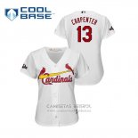 Camiseta Beisbol Mujer St. Louis Cardinals Yadier Molina 2019 Postemporada Cool Base Blanco